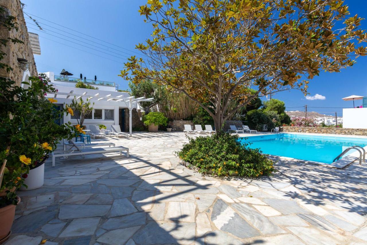 Callisti Mykonos Town With Pool View And Calypso Upper Floor With Sea View Exterior foto