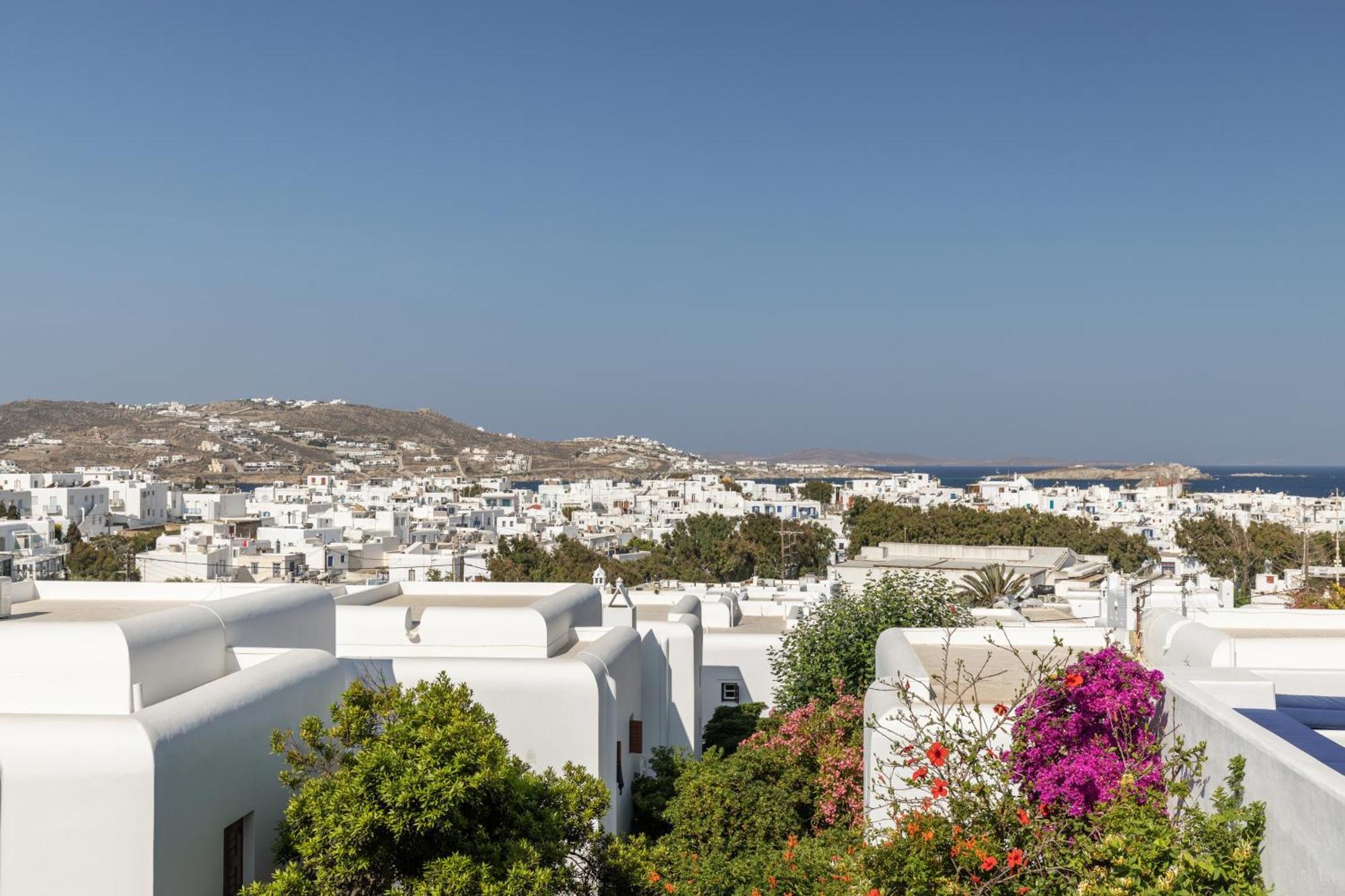 Callisti Mykonos Town With Pool View And Calypso Upper Floor With Sea View Exterior foto